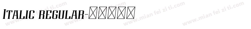 Italic regular字体转换